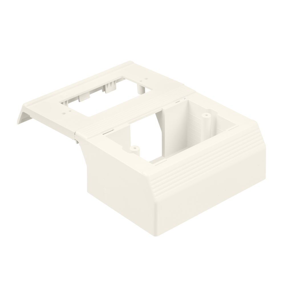 Product image for Panduit T70WCWH Surface Raceway, T-70 Offset Box, for Screw-on Faceplates, White