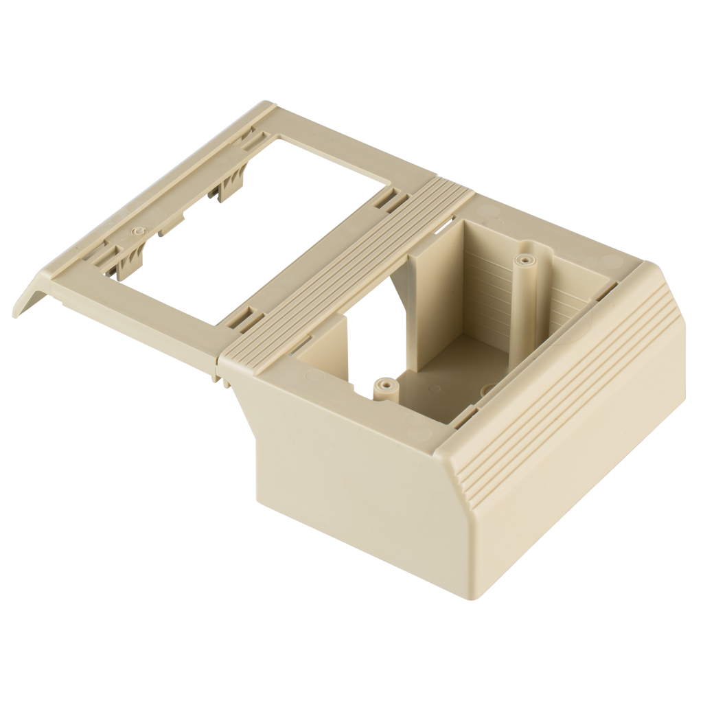 Product image for Panduit T70WC2EI Surface Raceway, T-70 Offset Box, for Snap-on Faceplate, Elec Ivory