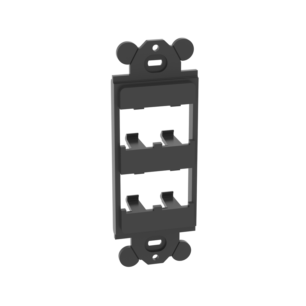 Panduit CFG4BL Mini Com Rectangular Adapter, 4 Port, Black Product image for Panduit CFG4BL Mini Com Rectangular Adapter, 4 Port, Black