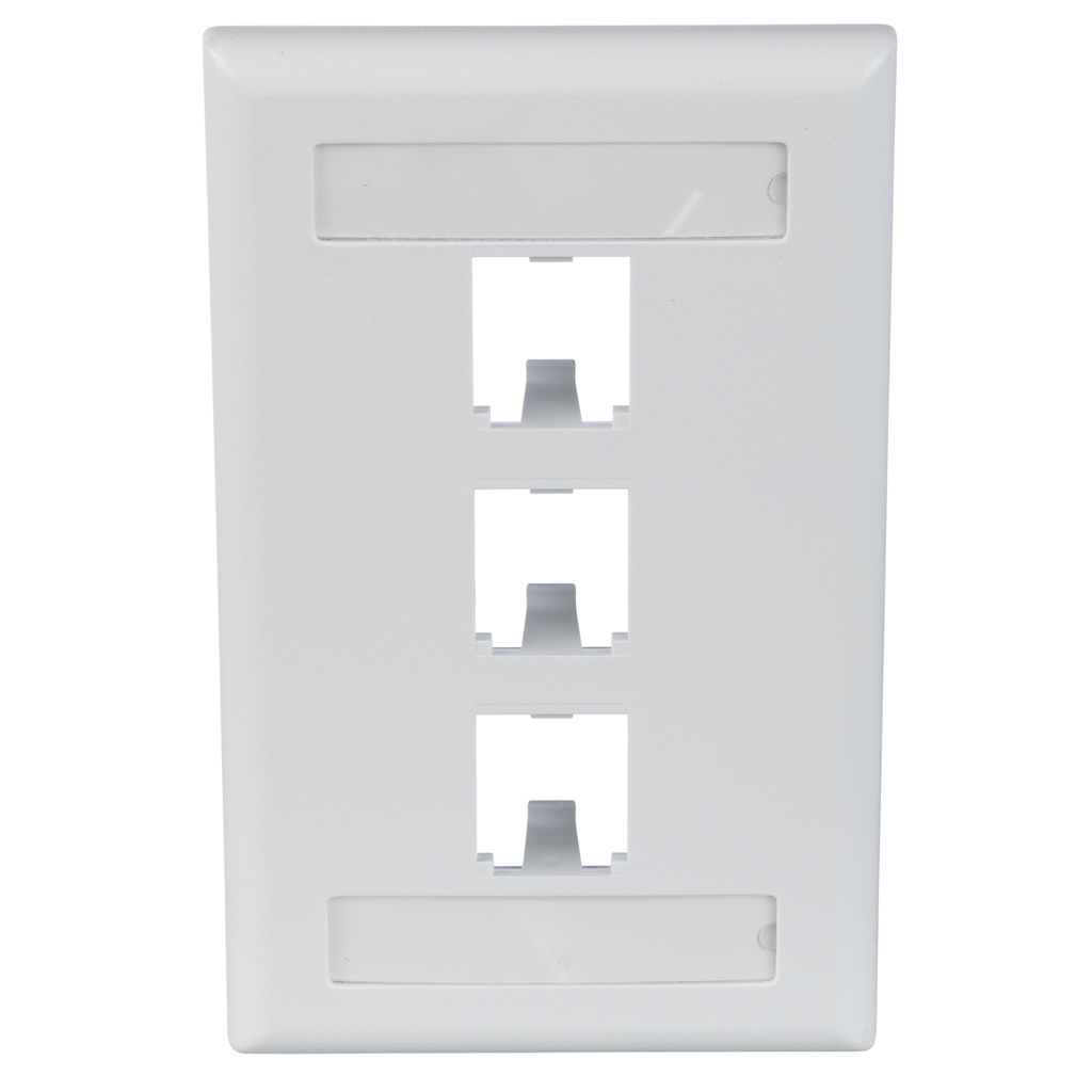 Panduit CFPL3WHY , Classic, Faceplate, 3 Port, White Product image for Panduit CFPL3WHY , Classic, Faceplate, 3 Port, White