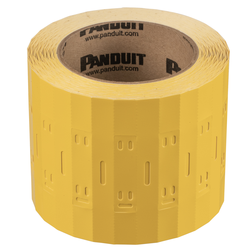 Product image for Panduit M200X050Y6T Mkr Plate, Polyester/Polyolefin, TIA Yellow,TT, 0.5"x2", 500 Lbls