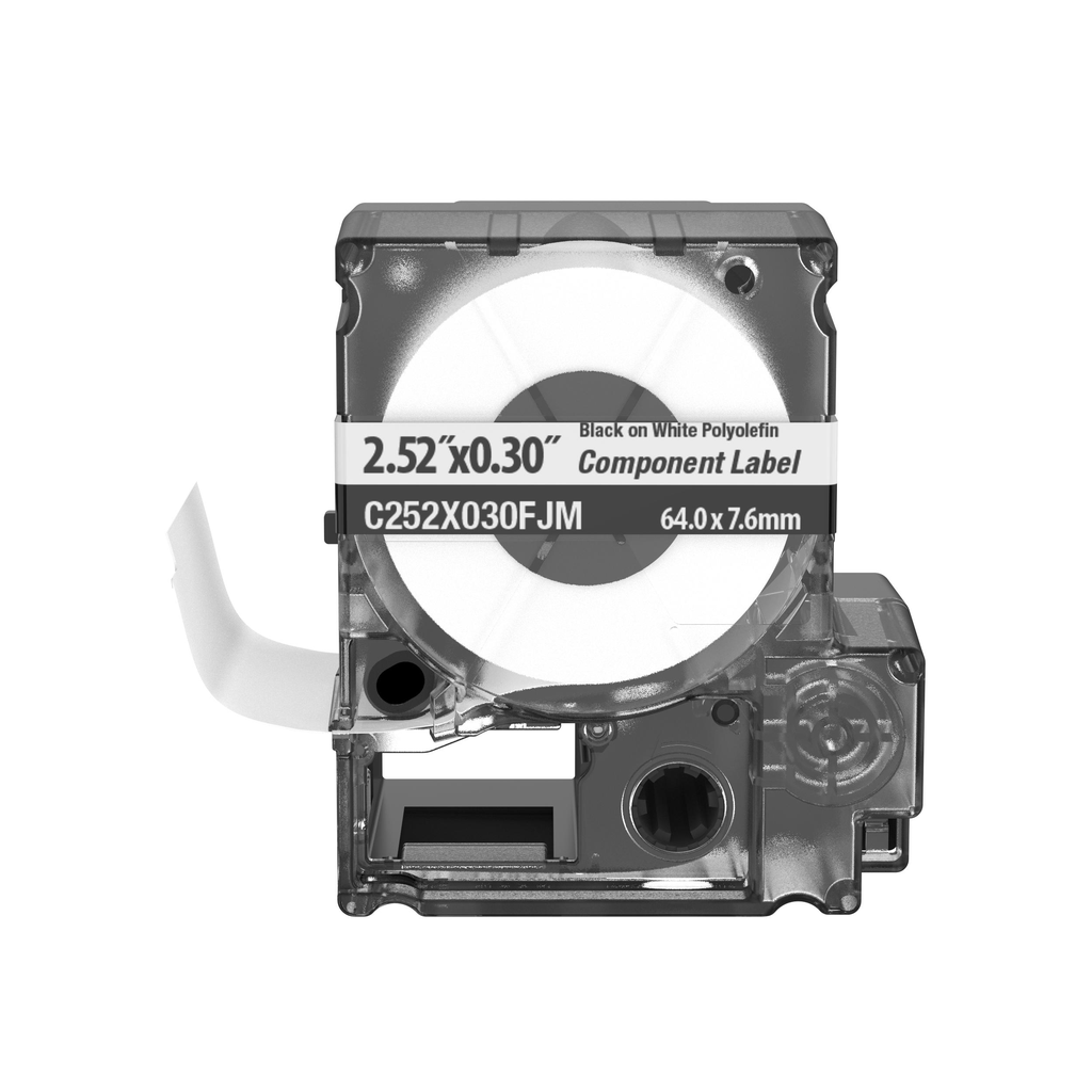 Panduit C252X030FJM PXE Cassette, Network Label, Adhesive Polyolefin, 2.52" W x .30" H,White Product image for Panduit C252X030FJM PXE Cassette, Network Label, Adhesive Polyolefin, 2.52" W x .30" H,White