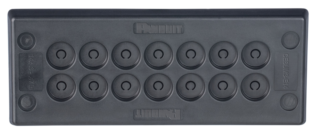 Product image for Panduit CESUM3-E14 Cable Entry System, Un-Terminated, IP66, 4.41"X1.42",14 holes,5PC