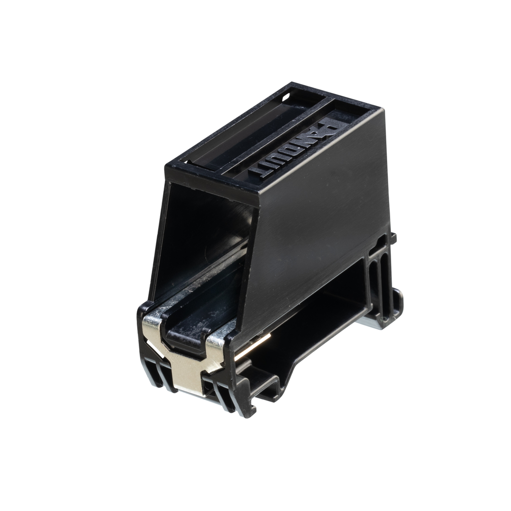 Panduit CADIN1BL-S DIN Shielded Rail Mount Adapter, Single Port, Black Product image for Panduit CADIN1BL-S DIN Shielded Rail Mount Adapter, Single Port, Black