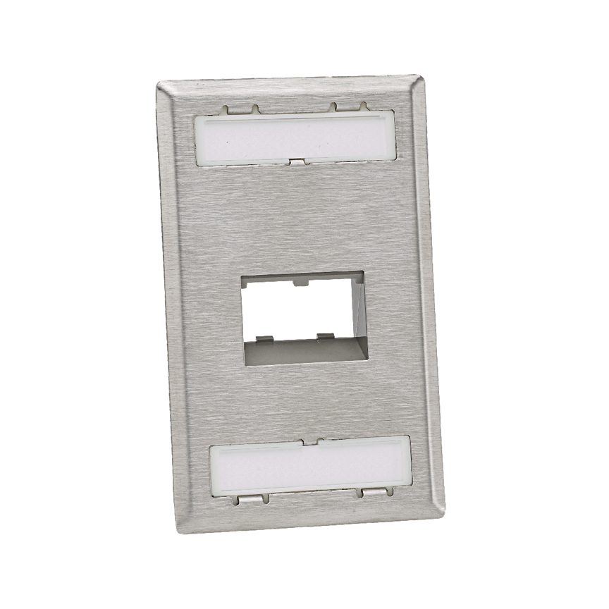 Panduit CFPSL2S , Stainless Steel, Recessed, 2 port, Faceplate Product image for Panduit CFPSL2S , Stainless Steel, Recessed, 2 port, Faceplate