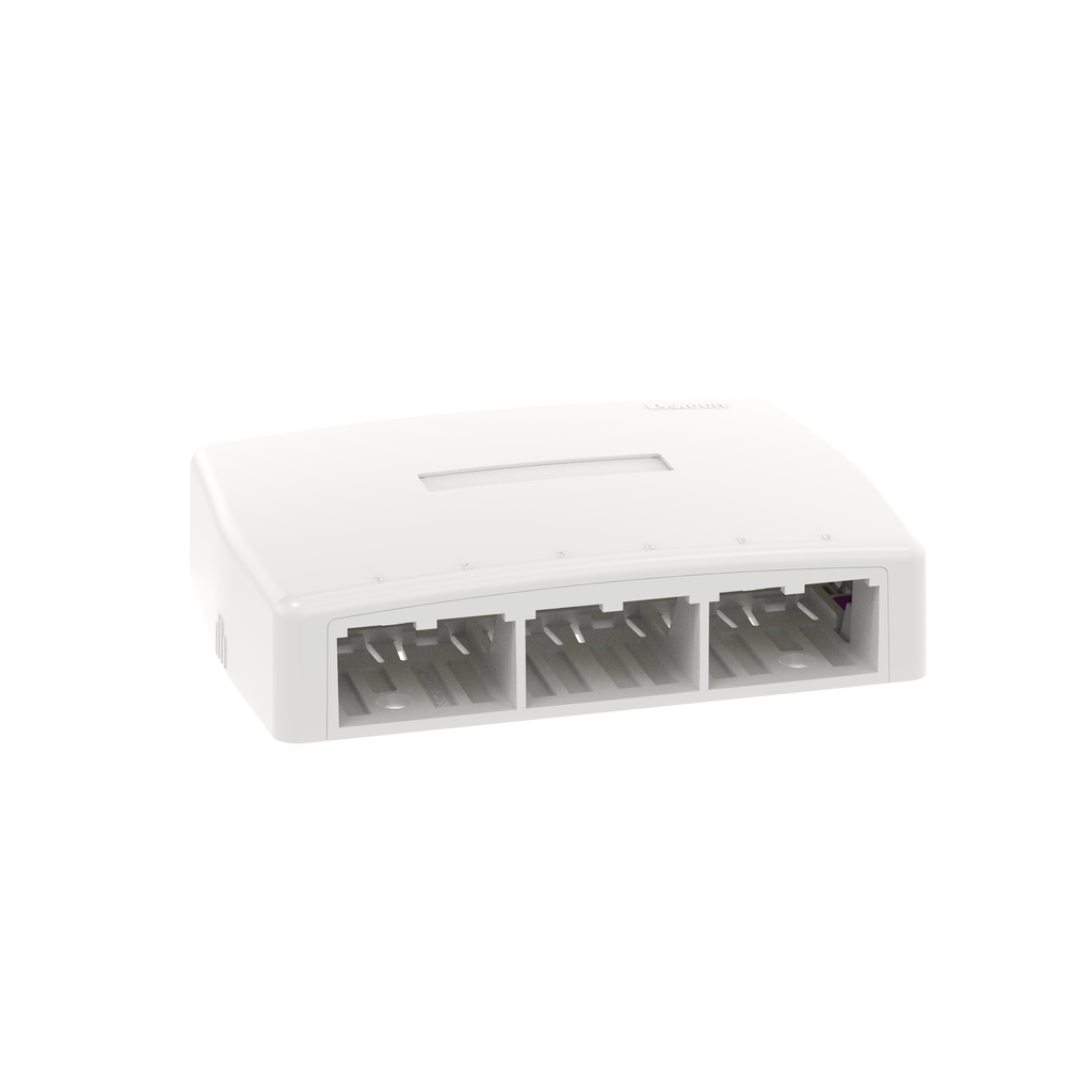 Product image for Panduit CBXQ6WH-A Surface Mount Boxes, Quick Release, 6 Port, White