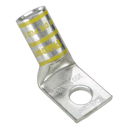 Product image for Panduit LCA6-56H-L Pan-Lug™ Copper 1 Hole 90. Tongue Compression Lug