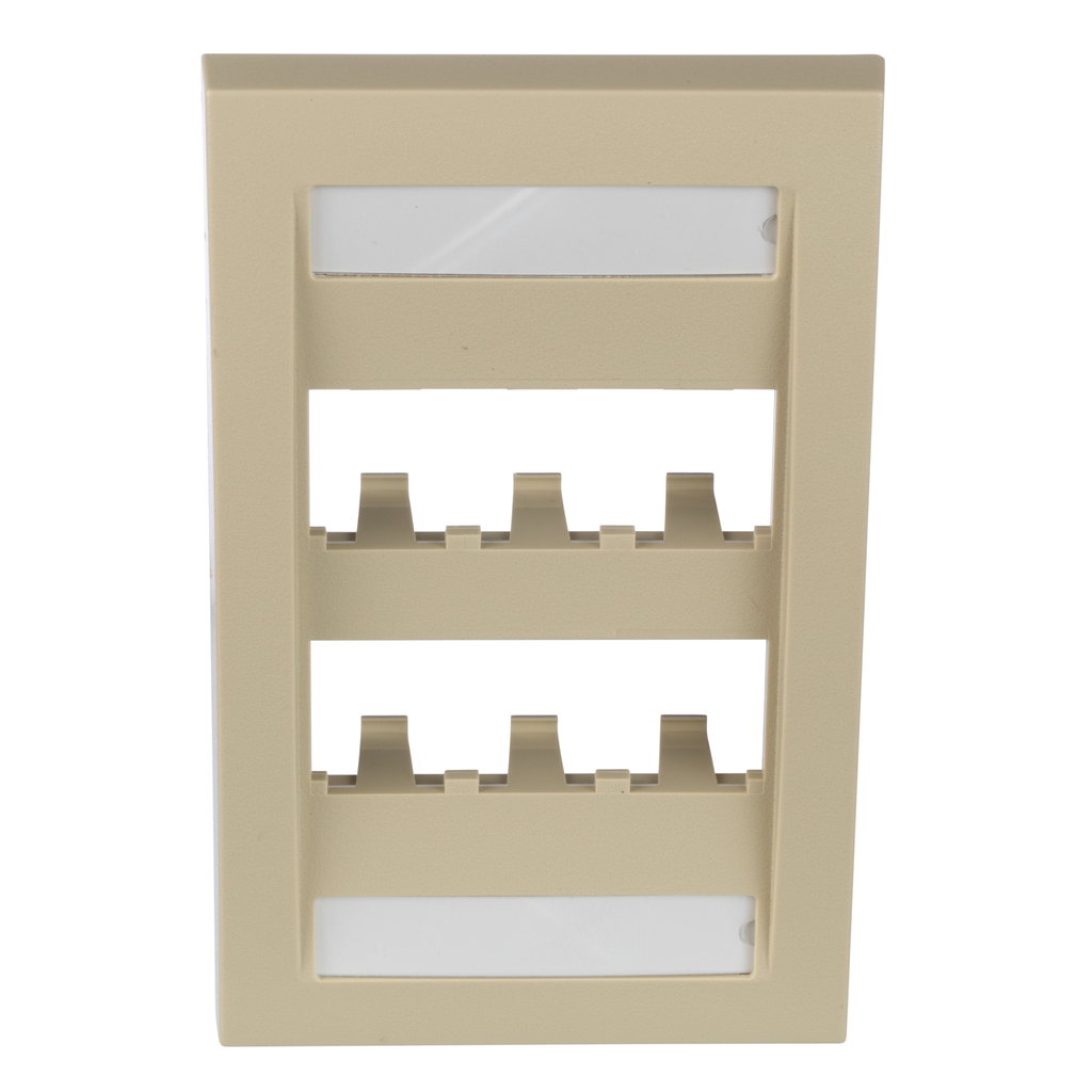 Product image for Panduit CFPE6EIY , Executive, Faceplate, 6 Port, Electric Ivory