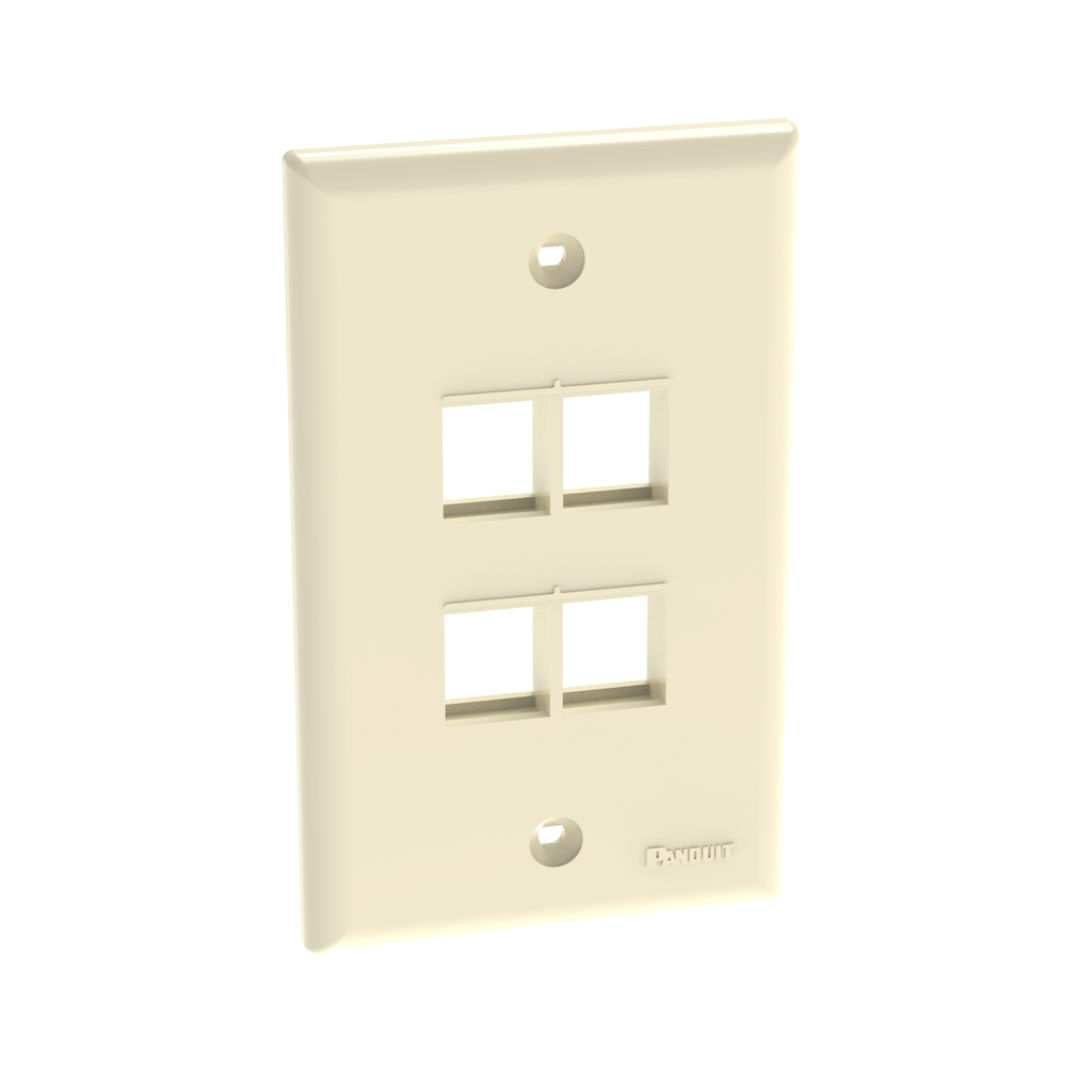 Mayer-DDS-NetKey® Faceplate, 4-Port, Electric Ivory-1