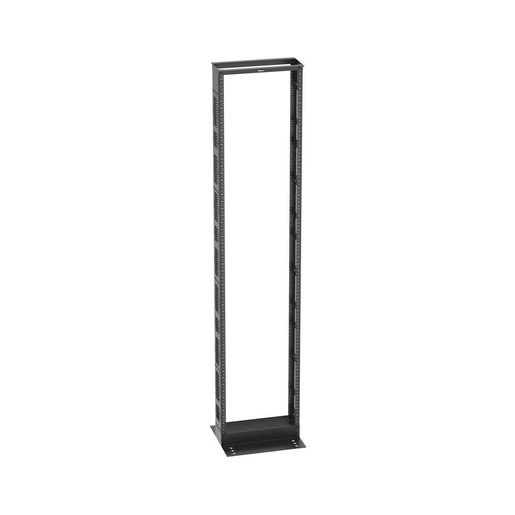 Panduit R2P6S96 2-Post Rack, 52RU, 6 in. Deep, #12-24 Threaded E-Rails, Steel, Black Product image for Panduit R2P6S96 2-Post Rack, 52RU, 6 in. Deep, #12-24 Threaded E-Rails, Steel, Black