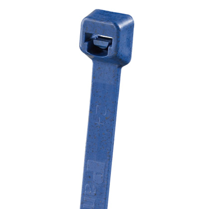 Product image for Panduit PLT4H-L186 Cable Tie, 14.4.L (366mm), Light-Heavy, Metal Detectable Polypropylene, Dark Blue