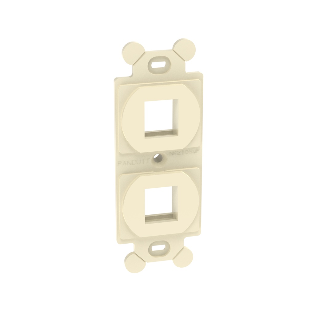 Mayer-DDS-NetKey® Adapter, 2-Port, Electric Ivory, 106 NEMA Style-1