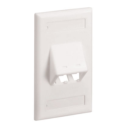 Mayer-DDS-Mini-Com®, Classic, Sloped, Faceplate, 2 port, Off White-1