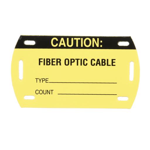 Mayer-DDS-PST-FO Self-Lam marker tag, Vinyl, Yellow/Black, 2"x3.5", PK1-1