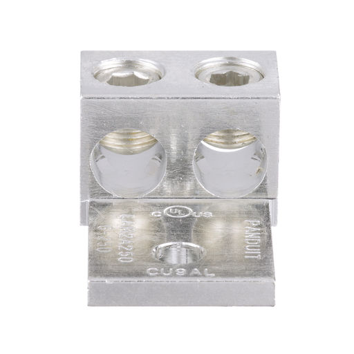 Mayer-DDS-Pan-Lug™ LAM2A250-38-6Y Mech Con-Lugs, 250, Tin Plt Al, Strt, One 3/8" Stud, PK6-1