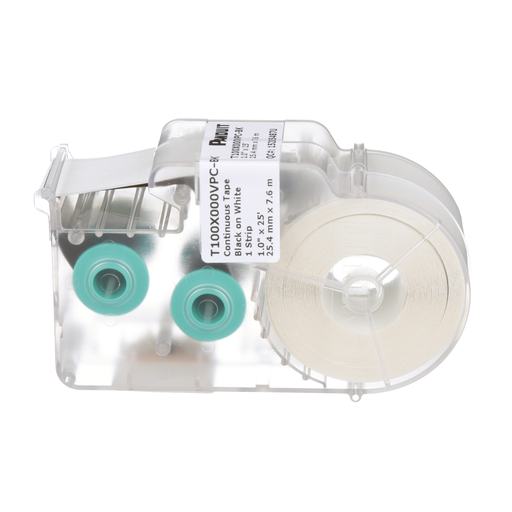 Mayer-DDS-P1™ T100X000VPC-BK Continuous Tape, Vinyl, White, Black, 1", PK1-1
