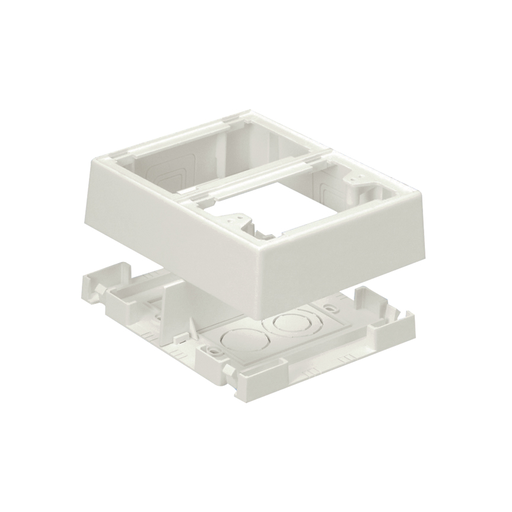 Product image for Panduit JBP2FSEI Surface Raceway, Power Rated Junction. Box, 2-gang, 2-pc, Snap-on, Elec Ivory