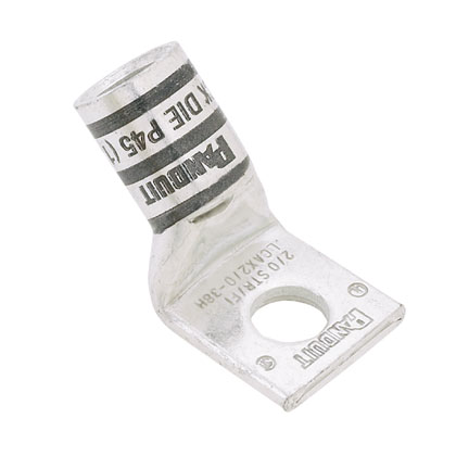 Uninsulated Lug, 2/0, 1.74", Tinned Plated Copper, Black