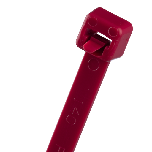 Product image for Panduit PRT2S-M2 Releasable Cable Tie, Red, PA6.6, 7.4"L, 50lb, PK1000