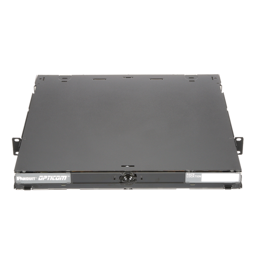 Mayer-DDS-Opticom® Rack Mount Enclosure, Black, 1 RU, 4 FAP/Cassette Slots-2
