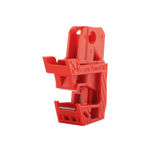 Product image for Panduit PSL-PCB-V PowerLOK Circuit Breaker Lockout Device, 5 Pack, Red