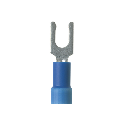 Product image for Panduit PV14-8LFX-C Pan-Term® Expanded Vinyl-Insulated Fork Terminal