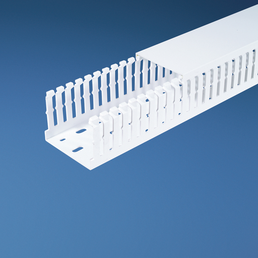 Product image for Panduit MC75X100WH2 Panduct® Type MC Narrow Slot Wiring Duct with Cover