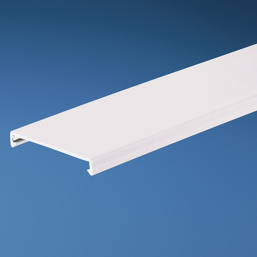 Product image for Panduit C2.5WH6 Wiring Duct Flush Cover, PVC, 2.5"W X 6ft, White