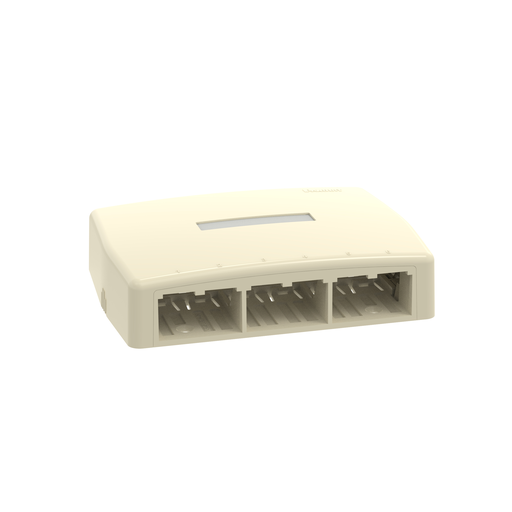 Product image for Panduit CBXQ6EI-A Surface Mount Boxes, Quick Release, 6 Port, Electric Ivory