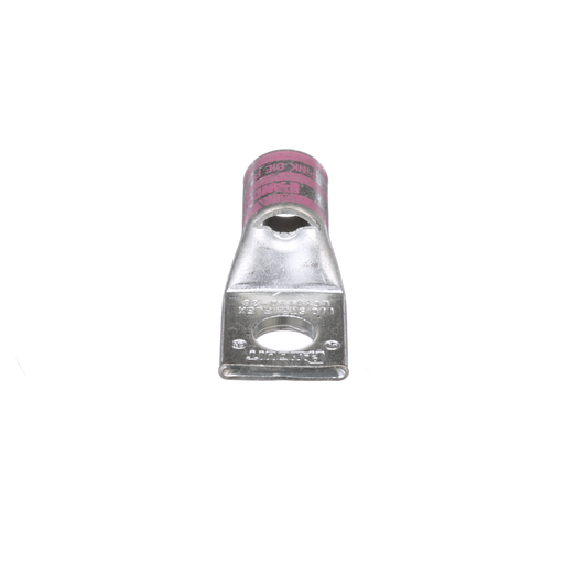 Uninsulated Lug, 1/0, 1.89", Tinned Plated Copper, Pink
