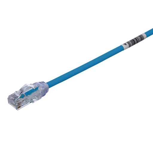 Product image for Panduit UTP28X3BU Cat 6A 28 AWG UTP Copper Patch Cord, 3 ft, Black