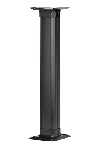 Product image for Panduit AFR4TBLGBL Above Floor Raceway, Table Leg Fitting, Black