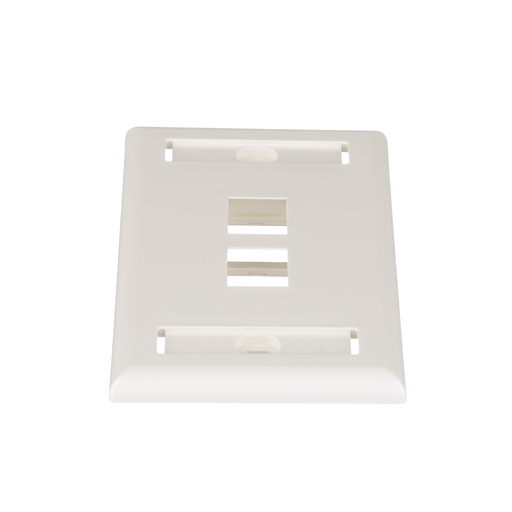 NetKey® Faceplate, Label Pocket, 2 Port, Off White