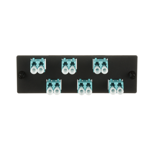 Mayer-DDS-Opticom® Fiber Adapter Panel, OM4, 6 LC Duplex, Aqua-2