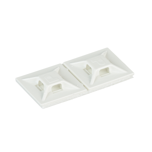 Mayer-DDS-ABMM-A-C Cable Tie Mount, White, ABS, Rubber Adh., 0.75x0.75", PK100-2
