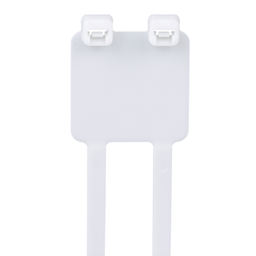 Pan-Ty® PL2M2S-D10 Marker Cable Tie, White, PA6.6, 7.4"L, 50lb, PK500