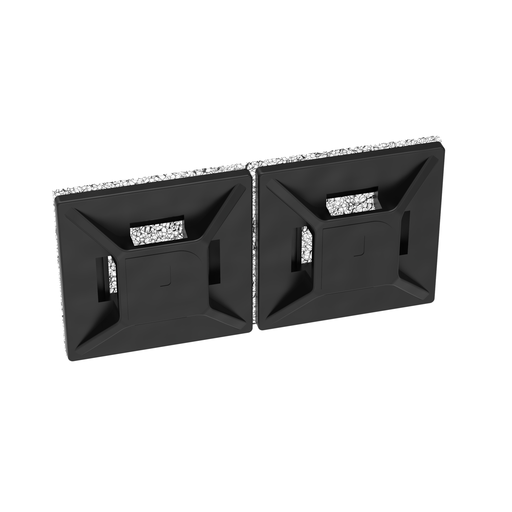 ABMM-AT-D0 Cable Tie Mount, Black, UV ABS, Acrylic Adh., 0.75x0.75", PK500