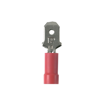 Panduit DV18-250MB-CY 22 to 18 AWG Red Vinyl Barrel Insulated Funnel Entry Male Disconnect Product image for Panduit DV18-250MB-CY 22 to 18 AWG Red Vinyl Barrel Insulated Funnel Entry Male Disconnect