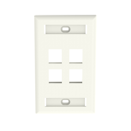 Product image for Panduit NK4FIWY NetKey&#174; Faceplate, Labe
