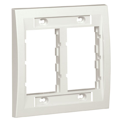 Product image for Panduit CBEIW-2GY Faceplate Frame, Double Gang, Off White
