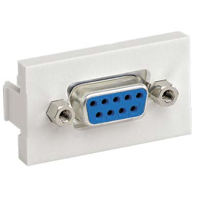 Pan-Net® VGA 1/3 Insert, 9 Pin, Female/Female, White