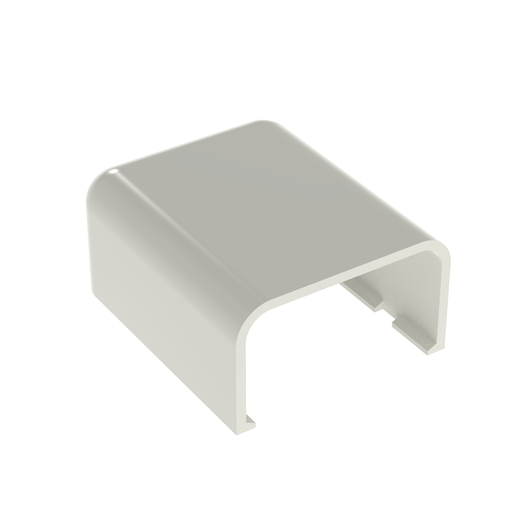 Surface Raceway, LD10 End Cap, Low Voltage, Off White