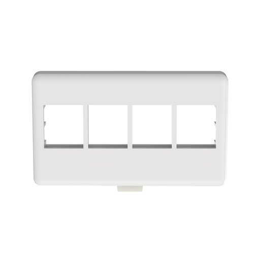 Mayer-DDS-NetKey® Furniture Faceplate, 4 Port, White-1