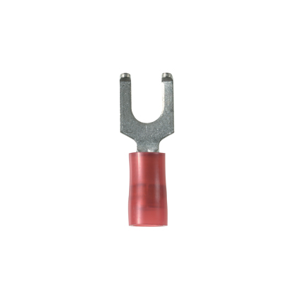 Product image for Panduit PN18-8FF-C Pan-Term® Nylon-Insulated Flanged Fork Terminal