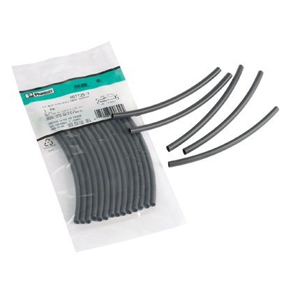 Product image for Panduit HSTT100-Y 1 Inch (25.4 mm) Diameter Black Thin Wall Heat Shrink Tubing
