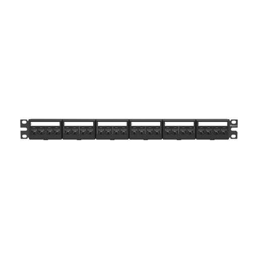 Product image for Panduit CPPKL6G24WBL Patch Panel Kit, Cat 6 UTP, 24 port, 1 RU, Black