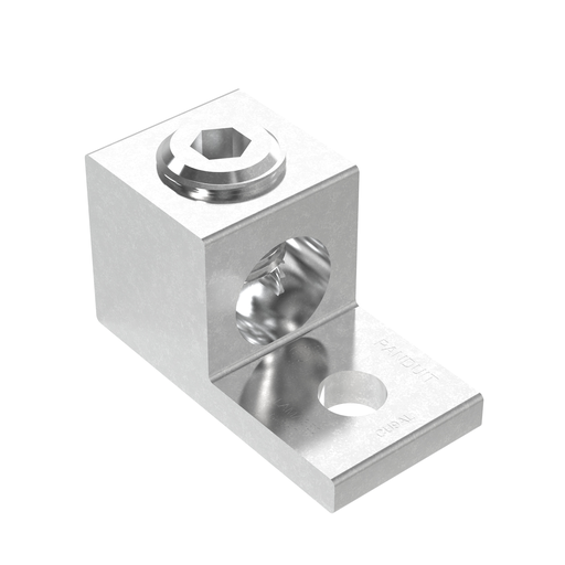 Mayer-DDS-Pan-Lug™ LAMA350-38-QY Mech Con, One Hole Lug, 350, Tin Plt Al, Strt, 3/8" Stud-1
