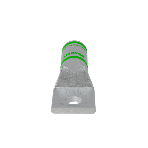 Mayer-DDS-Pan-Lug™ LCA1-14-E Comp. Lug, 1, Tin Plt Copper, Strt, One 1/4" Stud, PK20-1