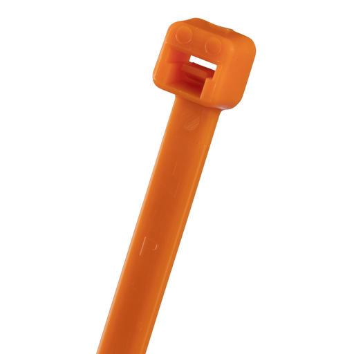 Pan-Ty® PLT4S-C3 Cable Tie, Orange, PA6.6, 14.5"L, 50lb, PK100