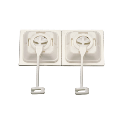 ABDCM30-A-C Cable Tie Mount, White, PA6.6, Rubber Adh, 1.12x1.12", PK100